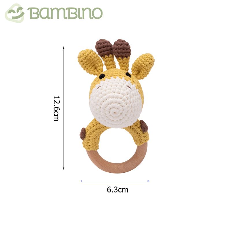 Chocalho Ternura Trabalhado Para Recém Nascidos Bambino