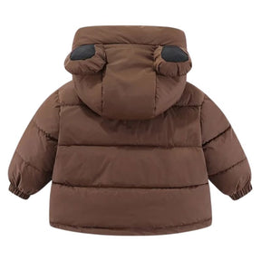 Jaqueta Infantil Peluciada com Capuz de Urso