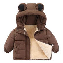 Jaqueta Infantil Peluciada com Capuz de Urso