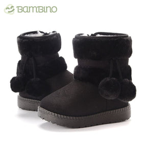 Bota Pompom de Inverno Infantil - Pantufinha Revestida de Lã