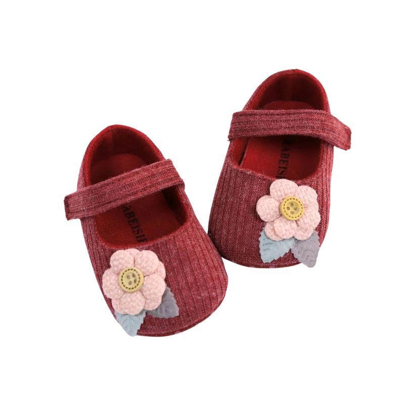 Sapatilha Flor Bordada para Bebê