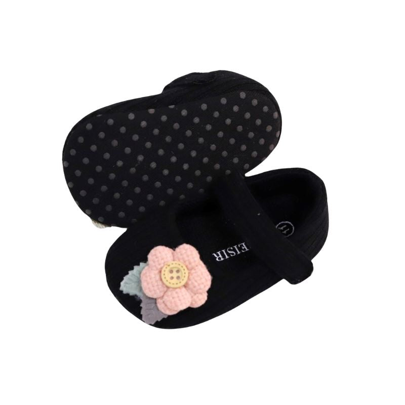 Sapatilha Flor Bordada para Bebê