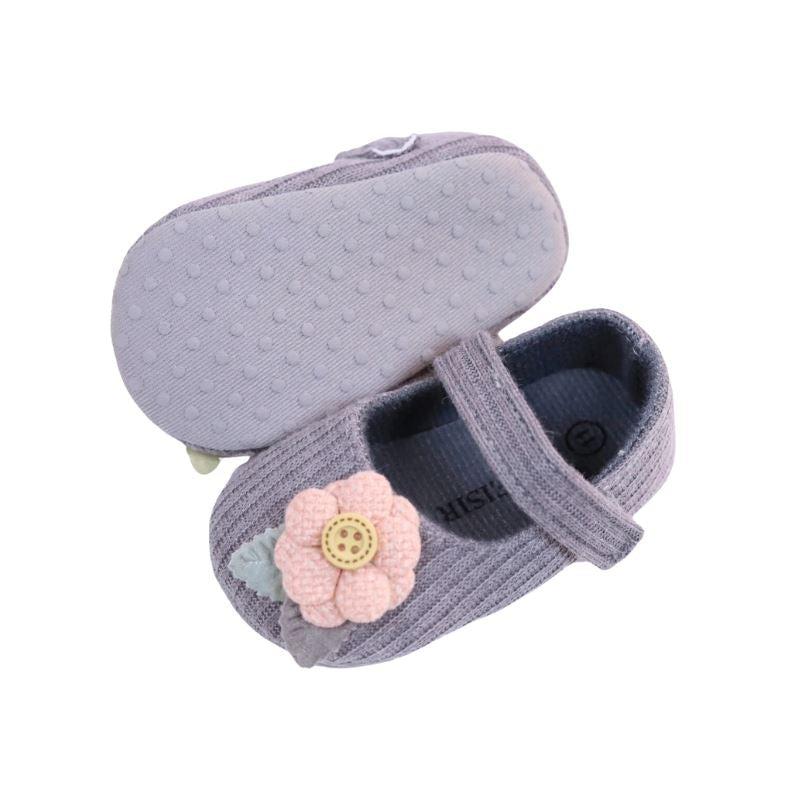 Sapatilha Flor Bordada para Bebê