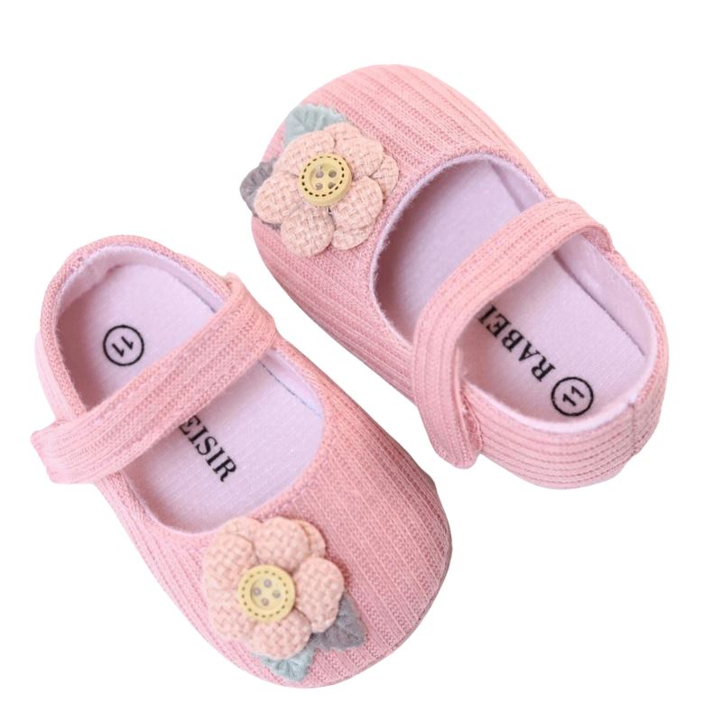 Sapatilha Flor Bordada para Bebê