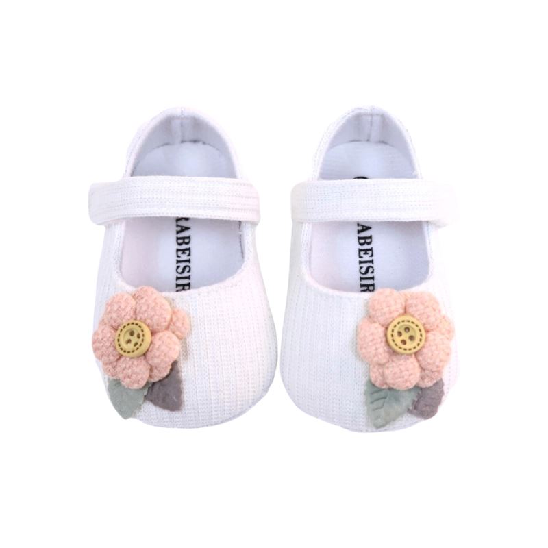 Sapatilha Flor Bordada para Bebê
