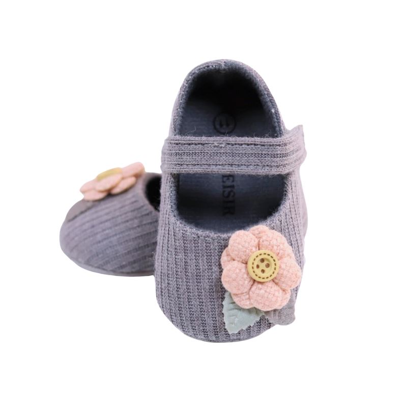 Sapatilha Flor Bordada para Bebê