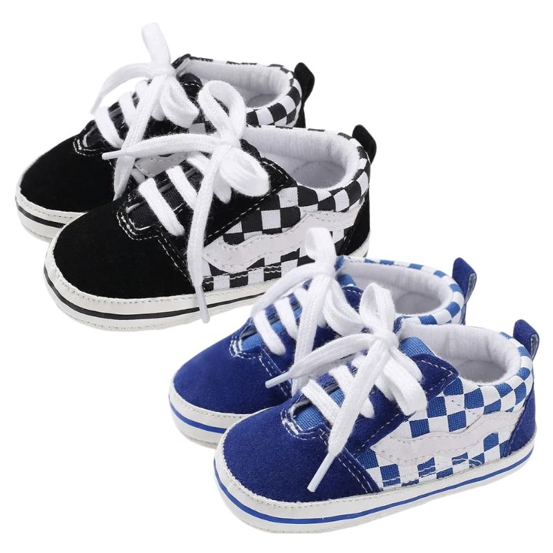 Sapatinho Bebê Estilo Tênis Casual Xadrez
