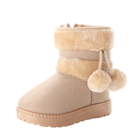 Bota Pompom de Inverno Infantil - Pantufinha Revestida de Lã
