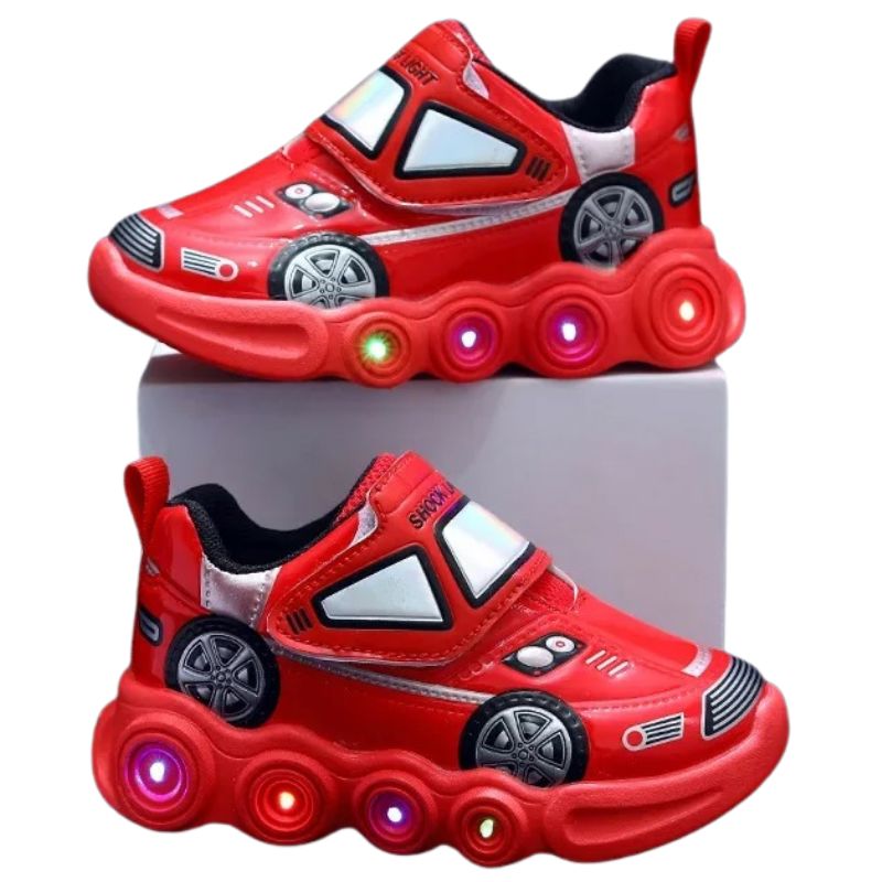 Tênis Infantil Com Luzinha Velcro Masculino