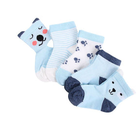 Meias de malha para bebês e crianças com 4 pares inclusos