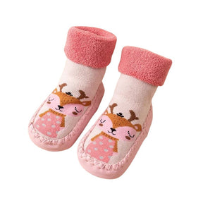 Meia sapatilha infantil antiderrapante para Bebês e Crianças