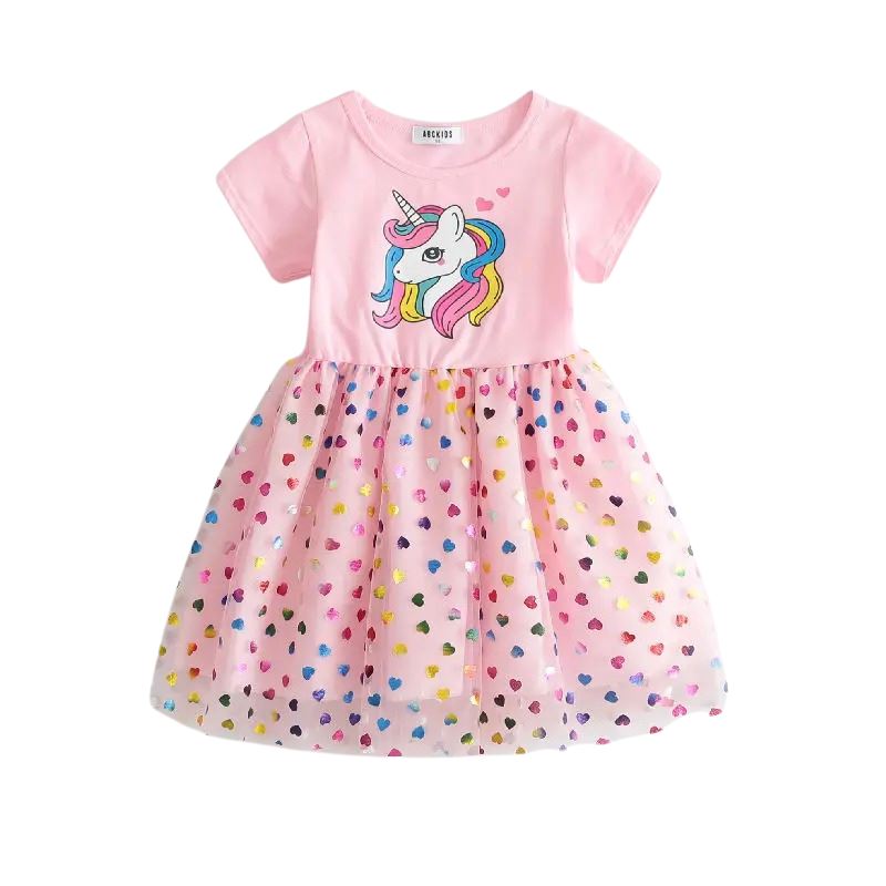 Vestido Verão Unicórnio Infantil