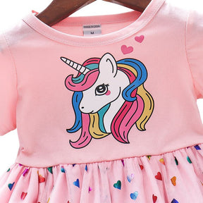 Vestido Verão Unicórnio Infantil