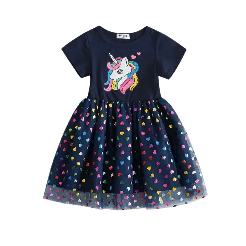 Vestido Verão Unicórnio Infantil