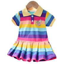 Vestido infantil Verão Arco-íris