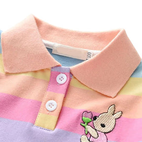 Vestido infantil Verão Arco-íris