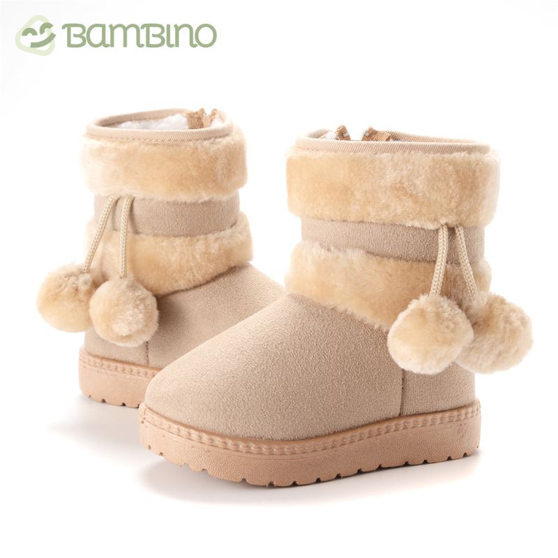 Bota Pompom de Inverno Infantil - Pantufinha Revestida de Lã