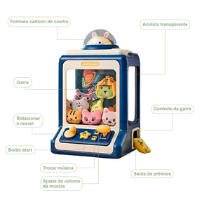 Máquina Shopping de Pegar Bichinhos com 10 Bichinhos Inclusos