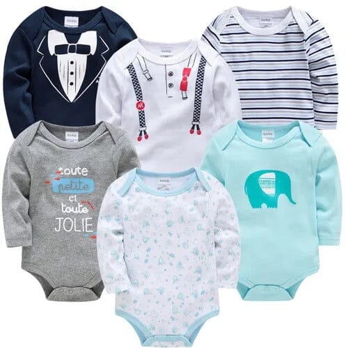 Body Infantil Manga Longa - 6 unidades