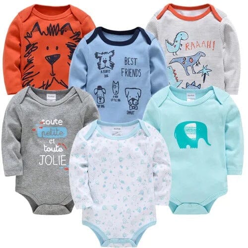 Body Infantil Manga Longa - 6 unidades