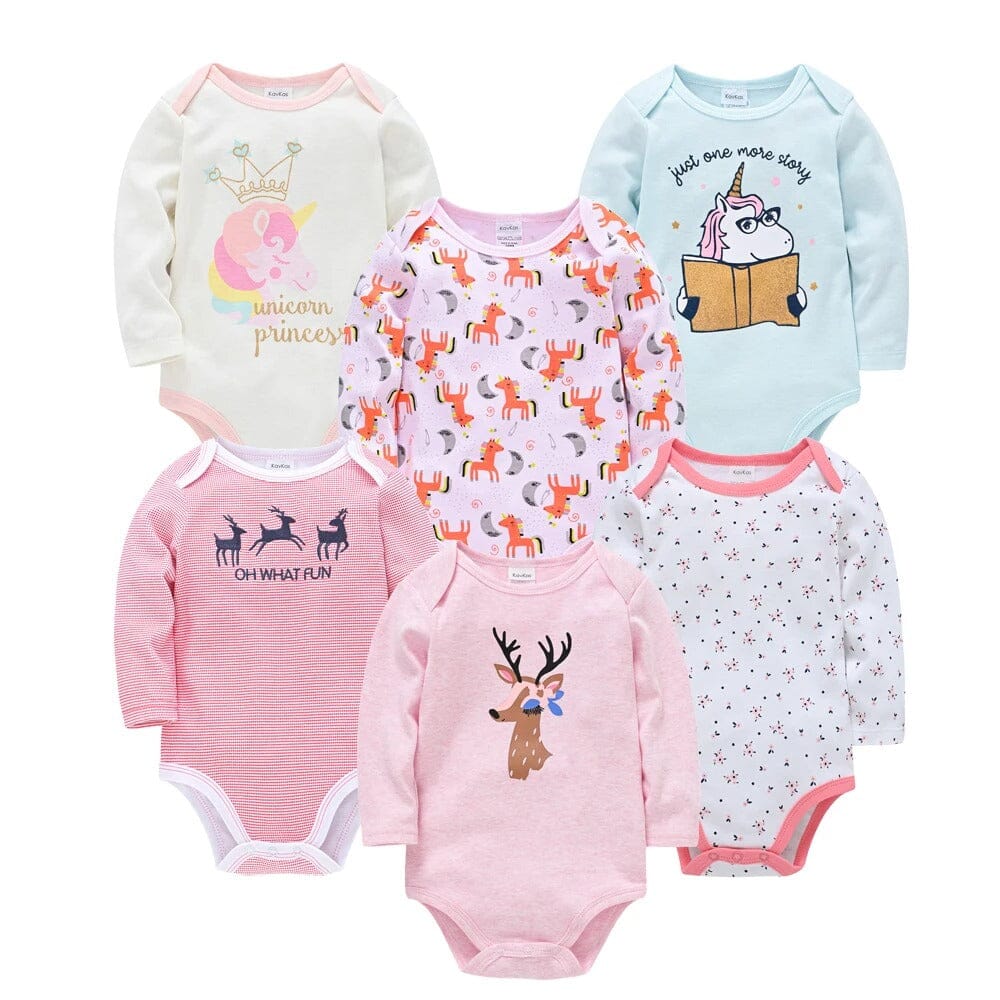 Body Infantil Manga Longa - 6 unidades
