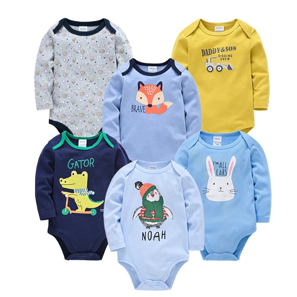Body Infantil Manga Longa - 6 unidades